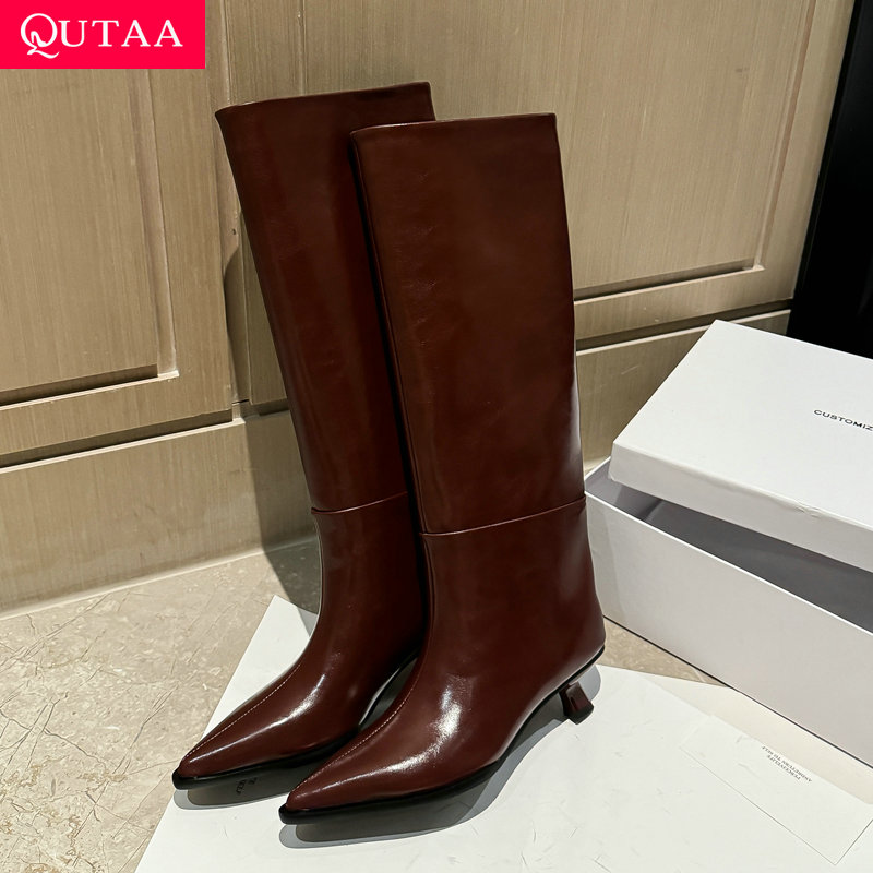 Women'S Fashion Knee High Boots - QUTAA Novità di moda Donna Stivali