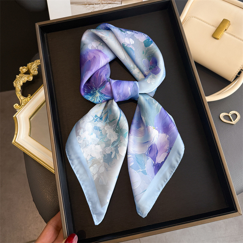 Women Fashion Necktie - 2026 Nuovo Stampa Floreale Sciarpa Quadrata