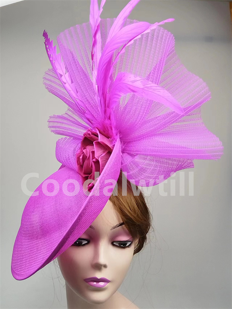 Women'S Fashion Kentucky Derby - Elegante fiore Fascinator Portapillole da sposa