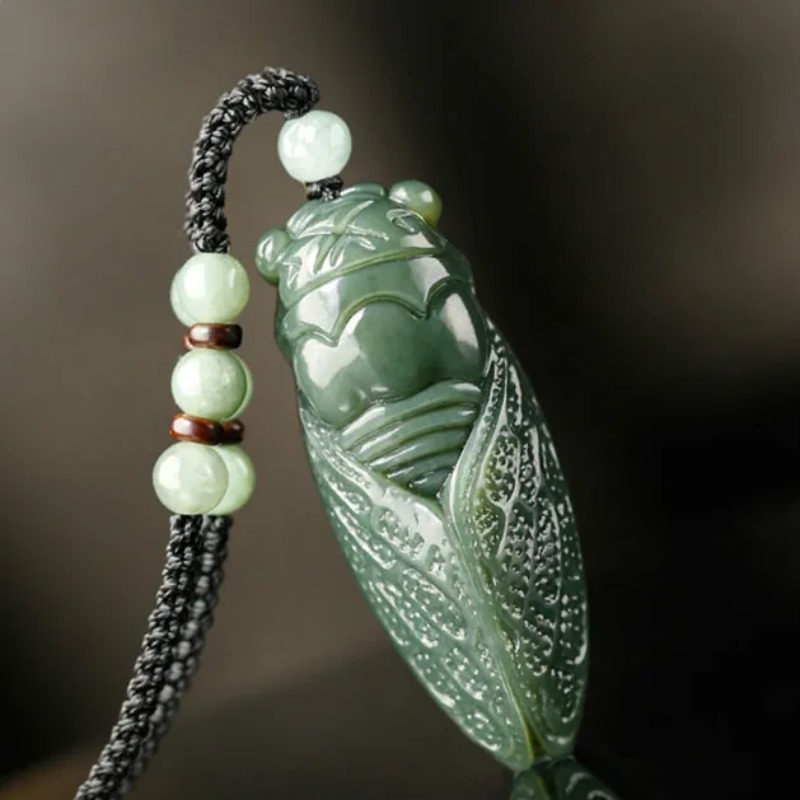 Women'S Fashion Jewellery - Naturale Hetian Cicala di Giada Borda