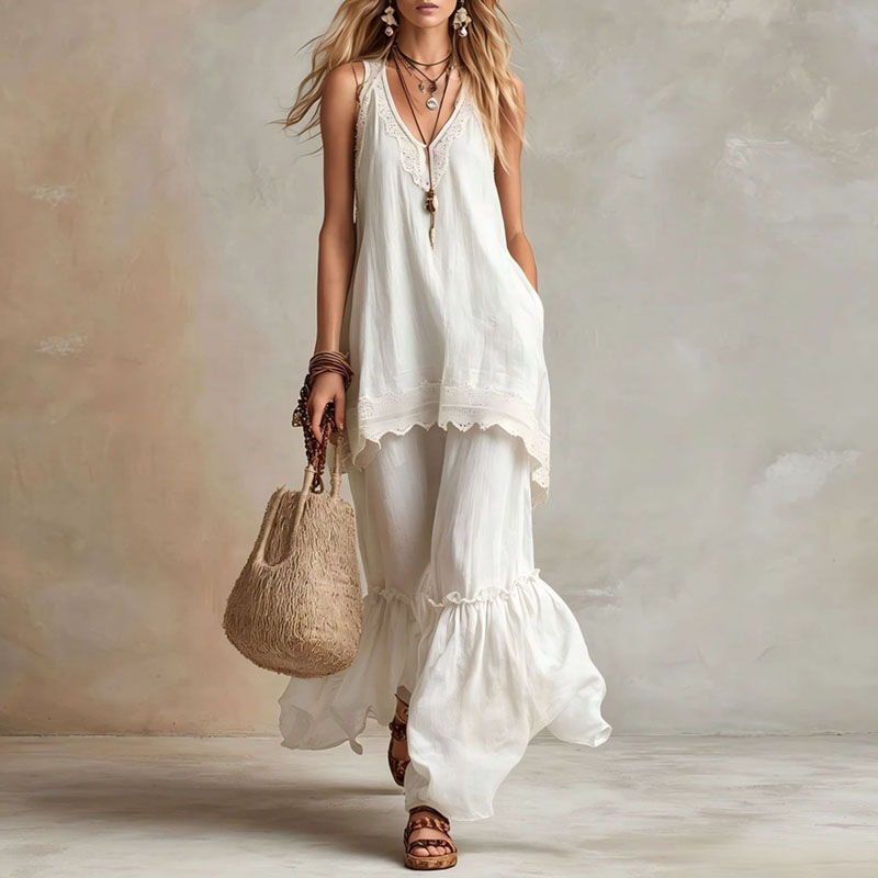 Completo da donna in pizzo a 2 - Lace Trim Cami recensione e prezzo