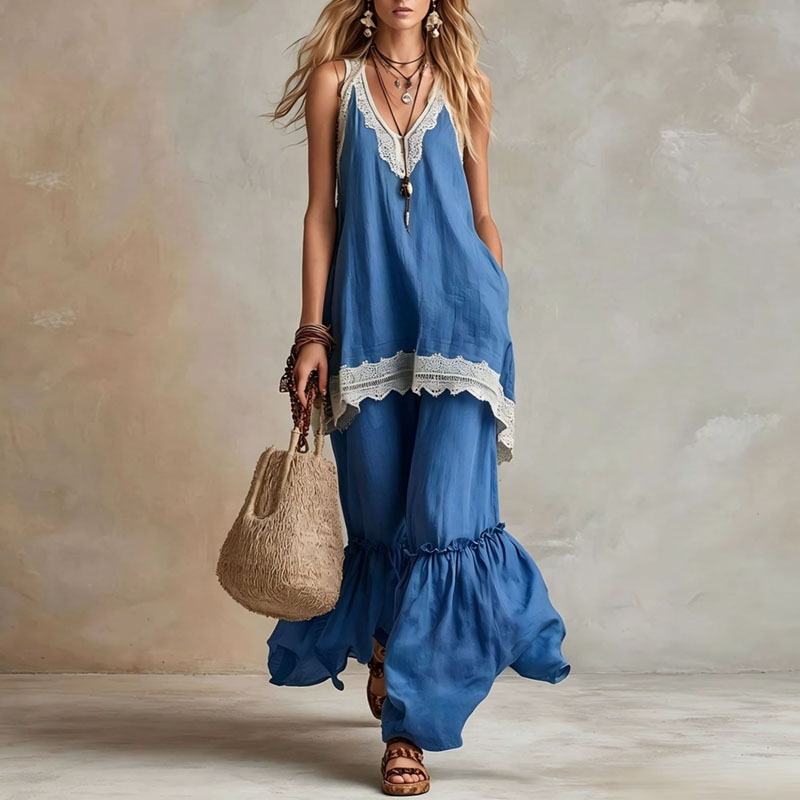 Completo da donna in pizzo a 2 - Lace Trim Cami recensione e prezzo