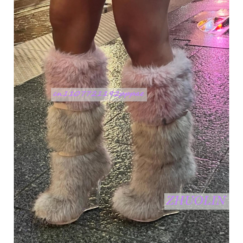 Stivali con zeppa trasparenti  - Women'S Fashion Knee High Boots recensione e prezzo