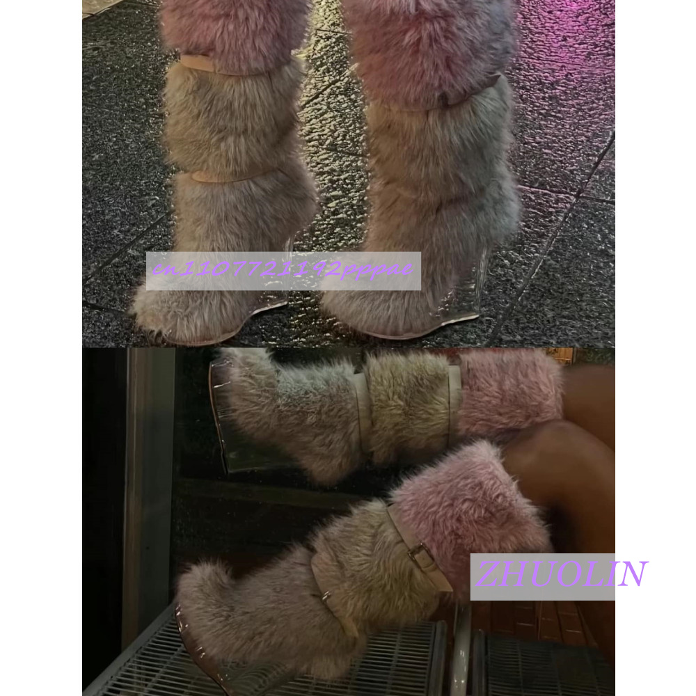 Stivali con zeppa trasparenti  - Women'S Fashion Knee High Boots recensione e prezzo