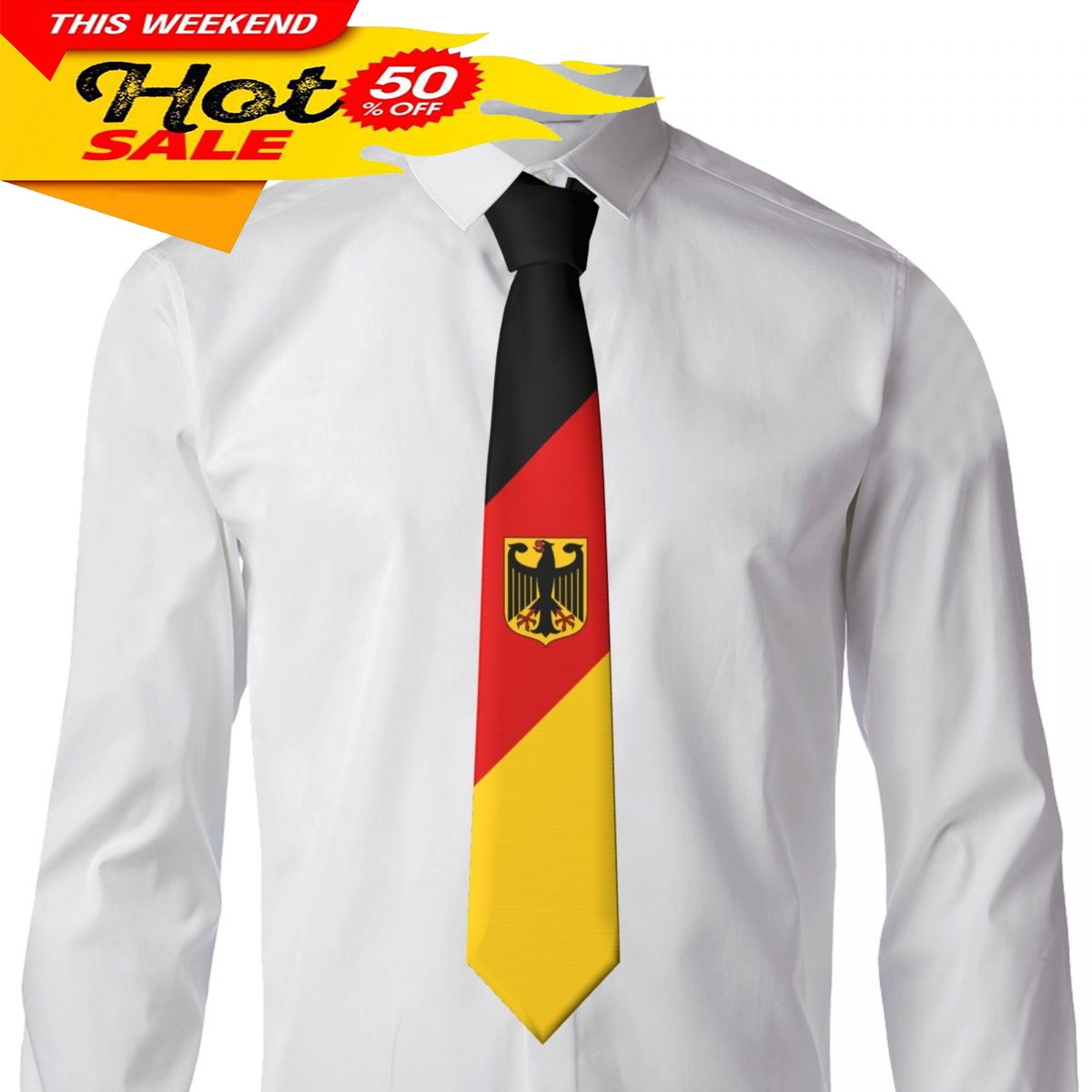 Cravatta con emblema bandiera  - Women Fashion Necktie recensione e prezzo