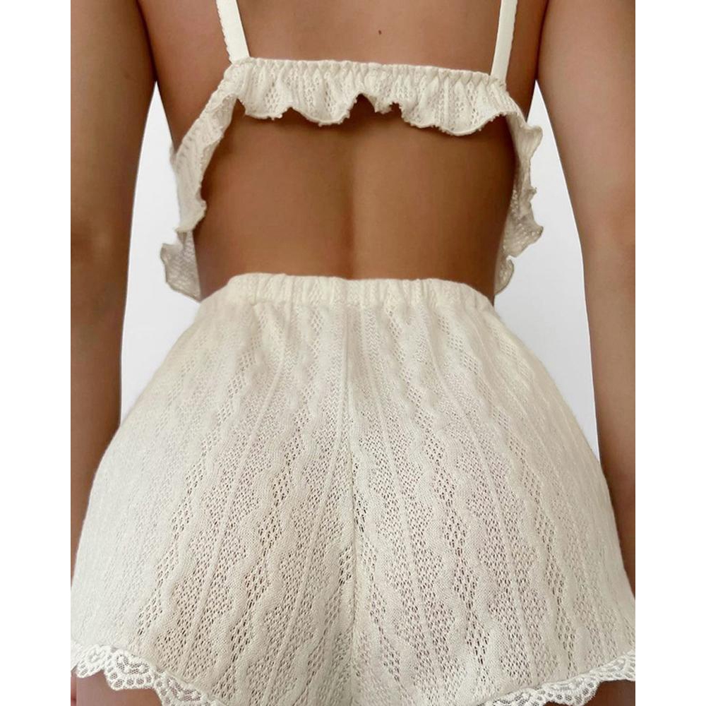 Set di top a canotta con cintu - Lace Trim Cami recensione e prezzo