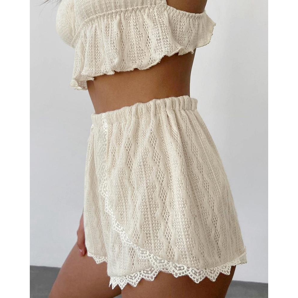 Set di top a canotta con cintu - Lace Trim Cami recensione e prezzo
