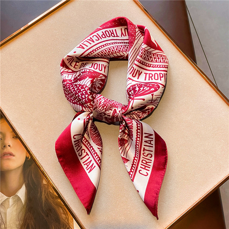Fazzoletto in raso di seta con - Women Fashion Necktie recensione e prezzo
