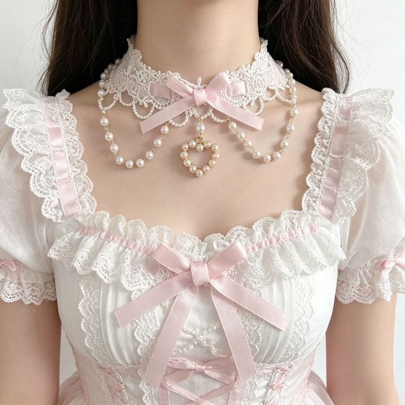 Collana Lolita con Perle e Piz - Women Fashion Photoshoot recensione e prezzo